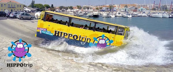 Visita guiada de autocarro anfíbio de 90 minutos em Lisboa